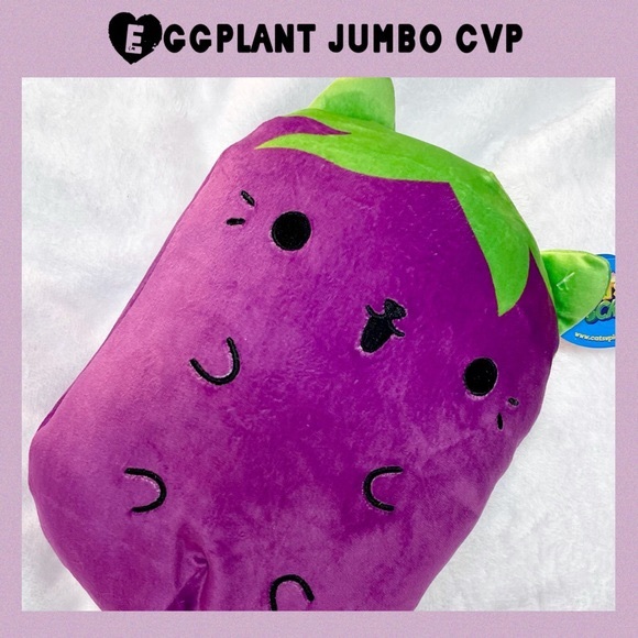 Cats vs Pickles Other 9 Jumbo Eggplant Cats Vs Pickles Plush Series